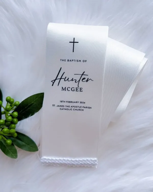 White Baptism Stole - Image 1